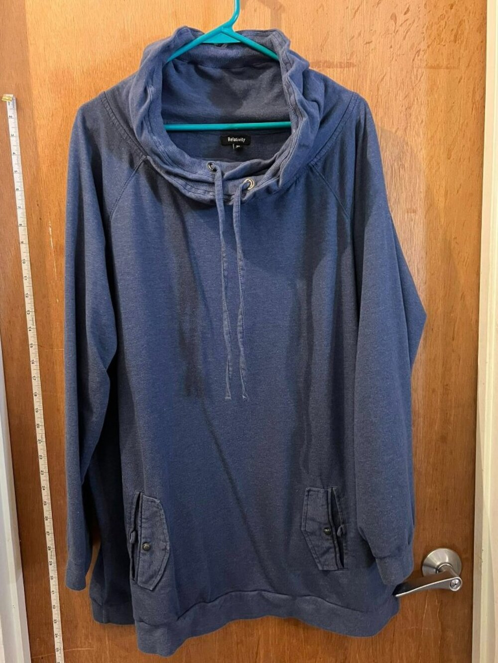 🐻Size 3X - Relativity - Blue High Neck Pullover Knit Top/Jacket